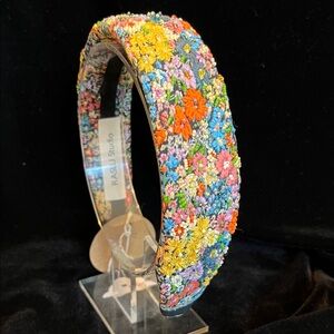 Embellished Floral Bead Headband - Multicolor